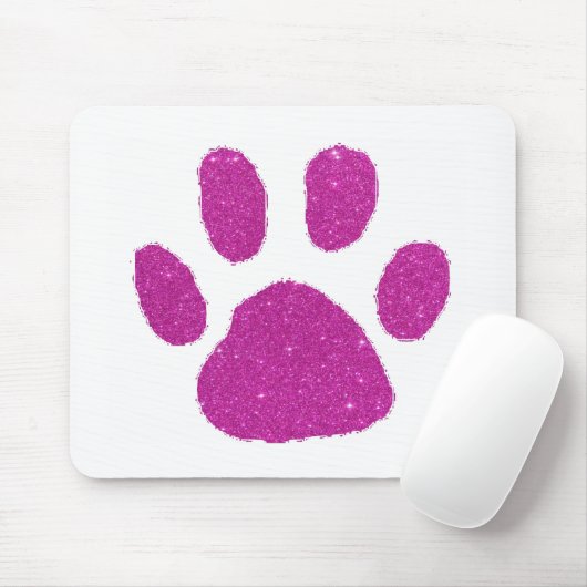 Glitter pootafdruk muismat (Met muis)