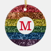 Glitter Pride Rainbow Sparkle Keramisch Ornament (Voorkant)