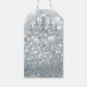 Glitter Princess Silver Sparkle Glamour Cadeaulabel (Achterkant)