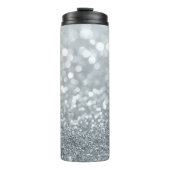 Glitter Princess Silver Sparkle Glamour Thermosbeker (Voorkant)