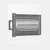 Glitter prullenbak fleece deken (Voorkant)