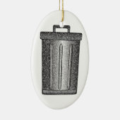 Glitter prullenbak keramisch ornament (Rechts)