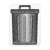 Glitter prullenbak magneet (Verticaal)