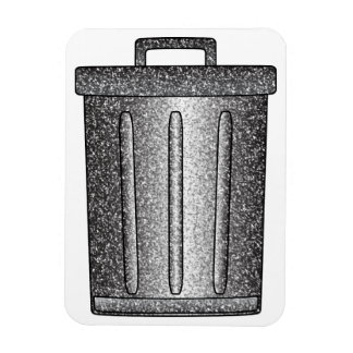 Glitter prullenbak magneet