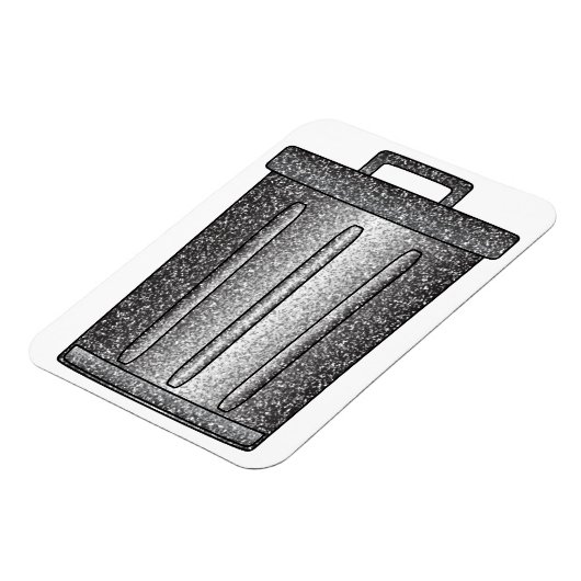 Glitter prullenbak magneet (Linkerzijde)