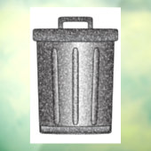 Glitter prullenbak raamsticker (Vel 3)