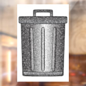 Glitter prullenbak raamsticker (Vel 2)