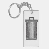 Glitter prullenbak sleutelhanger (Voorkant Links)