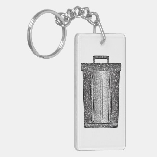 Glitter prullenbak sleutelhanger (Voorkant Links)