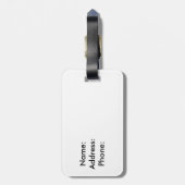  glitter Puerto Rico vlag bagagelabel (Achterkant verticaal)