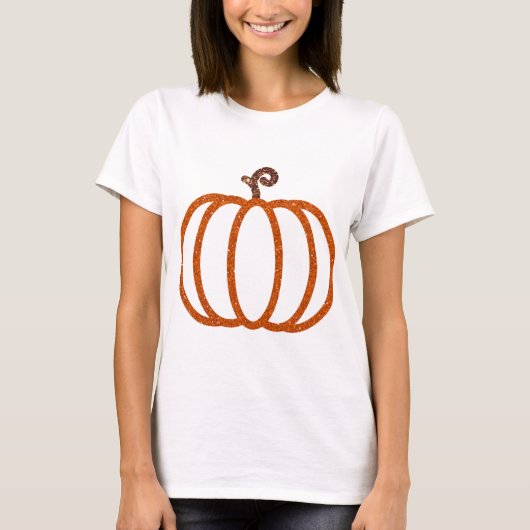 Glitter Pumpkin-artikelen T-shirt (Voorkant)