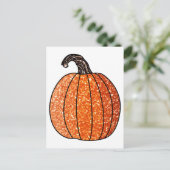 Glitter Pumpkin Briefkaart (Staand voorkant)