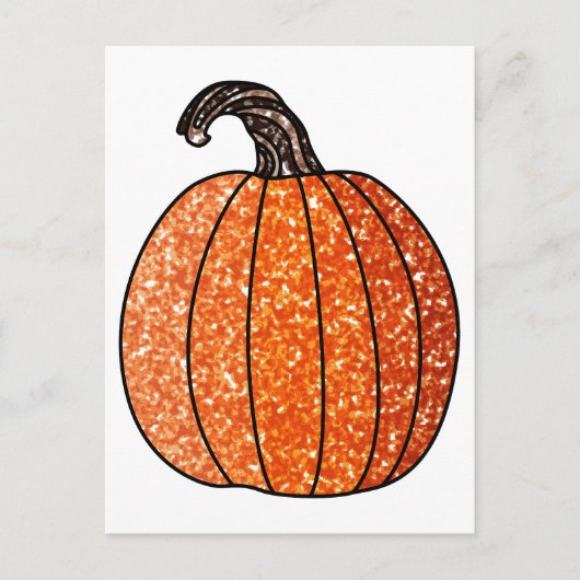 Glitter Pumpkin Briefkaart (Voorkant)