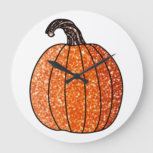 Glitter Pumpkin Grote Klok (Voorkant)
