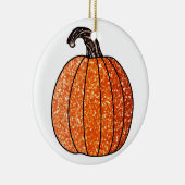 Glitter Pumpkin Keramisch Ornament (Rechts)