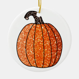Glitter Pumpkin Keramisch Ornament