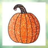 Glitter Pumpkin Raamsticker (Vel 3)