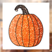 Glitter Pumpkin Raamsticker (Vel 2)