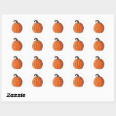 Glitter Pumpkin Ronde Sticker (Vel)