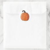 Glitter Pumpkin Ronde Sticker (Tas)