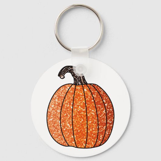Glitter Pumpkin Sleutelhanger (Voorkant)