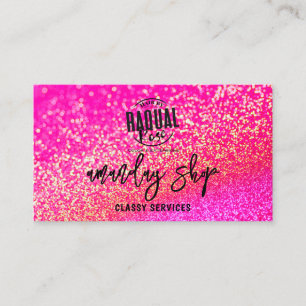 Glitter QR Code Logo Online Winkelen Magic Pink Go Visitekaartje