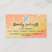 Glitter QR Code Logo Online Winkelstrand Sinaasapp Visitekaartje (Achterkant)