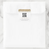 Glitter QR Code Weddenschap Website Vierkante Sticker (Tas)