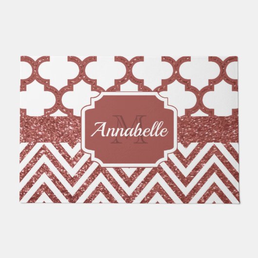 Glitter Quatrefoil Deurmat (Voorkant)