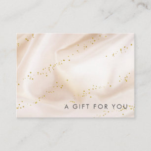 glitter rag satin gold gift visitekaartje