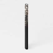 Glitter Rain Golden Sequins Sparkle Black iPhone Hoesje (Rechterkant)