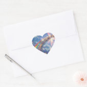 Glitter Rainbow Digitale kunst Hart Sticker (Envelop)
