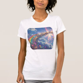 Glitter Rainbow Digitale kunst T-shirt