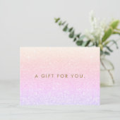 Glitter Rainbow Ombre Gift Certificate (Staand voorkant)