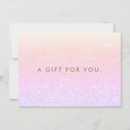 Glitter Rainbow Ombre Gift Certificate (Voorkant)