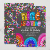 Glitter Rainbow Sequin 9 est une invitation à la v (Devant / Derrière)