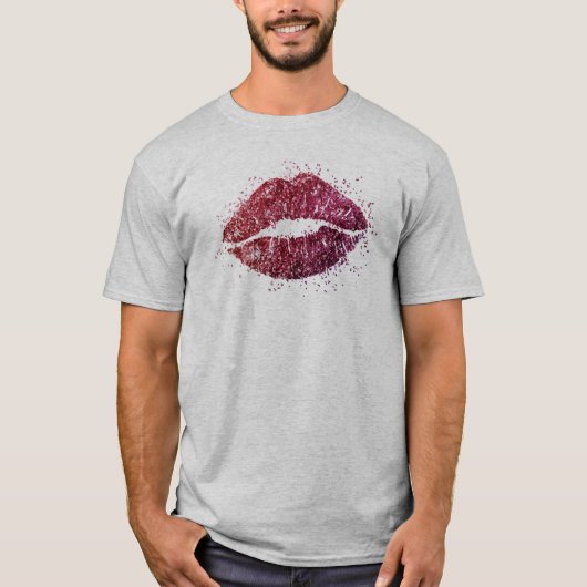 Glitter Red Lips T-shirt (Voorkant)