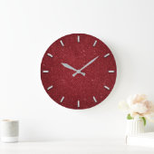 Glitter Red Ruby Silver Grey Metallic Wine Grote Klok (Huis)