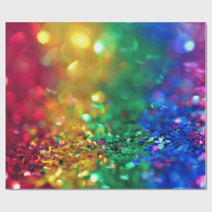glitter regenboog cadeaupapier