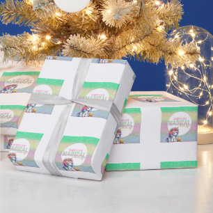 Glitter regenboog eenhoorn magisch cadeaupapier