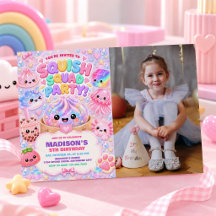 Glitter Regenboog Squishy Meisje Verjaardagsfeestj