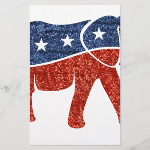 glitter - republikeinse olifant briefpapier
