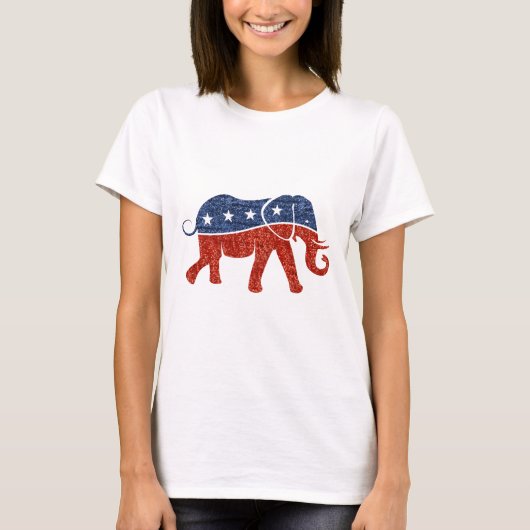 glitter - republikeinse olifant t-shirt (Voorkant)