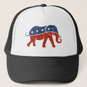 glitter - republikeinse olifant trucker pet