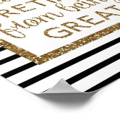 Glitter Retirement zwart en Gold Poster (Hoek)