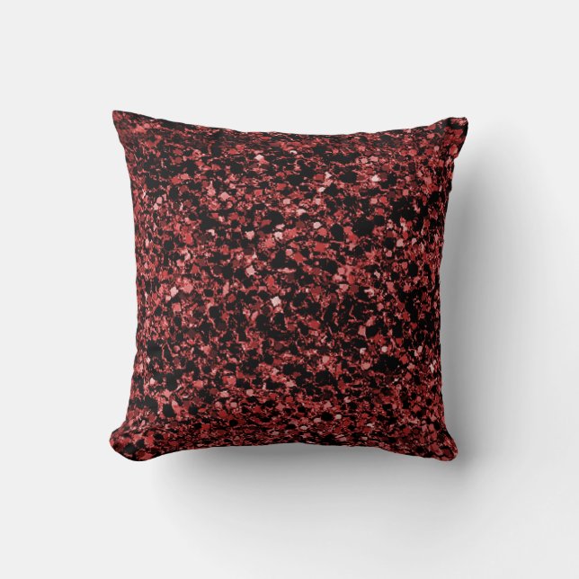 Glitter rode textuur kussen (Voorkant)