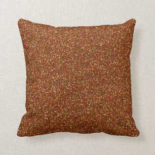 Glitter Roest Sinaasappel Sparkle Stijlvolle Faux Kussen