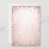 Glitter Roos Bold Kalligrafie Moderne 80e Verjaard Kaart (Achterkant)