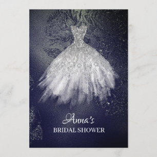 *~* Glitter Roos Bridal Dress Bridal Gown Shower Kaart