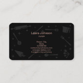 Glitter Roos Gold Baking Tools — gereedschap Whisk Visitekaartje (Achterkant)